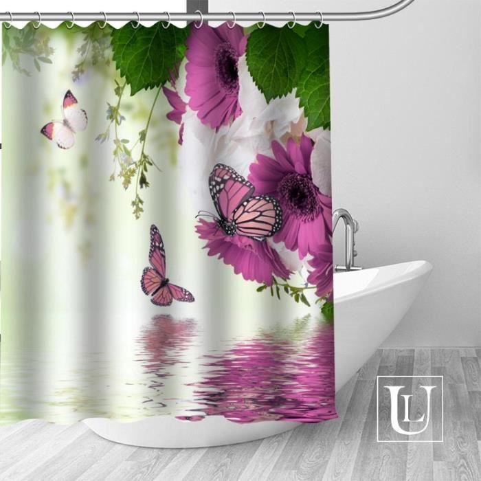 Rideau De Douche Textile De Haute Qualité, Résistant à L'eau Et à La