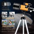Télescope pour Enfants 70mm 150X-15X pour Enfants-débutants Kit de télescope Voyage télescope Militaire Professionnel pour Les  A82-1