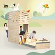 Cabane en bois Pirate avec bac à sable pour enfants - Soulet - A partir de 3 ans - Bois massif - 2,92 m²-1