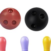 VGEBY Jeu de Bowling Coloré pour Enfants avec 10 Quilles et 2 Balles VGEBY Jeu de Bowling Coloré pour Enfants avec 10 Quilles et 2 Balles
