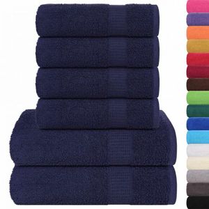 Lot de 6 serviettes de bain éponge multicolore, travail d'atelier Lot de 6 serviettes de bain éponge multicolore, travail d'atelier