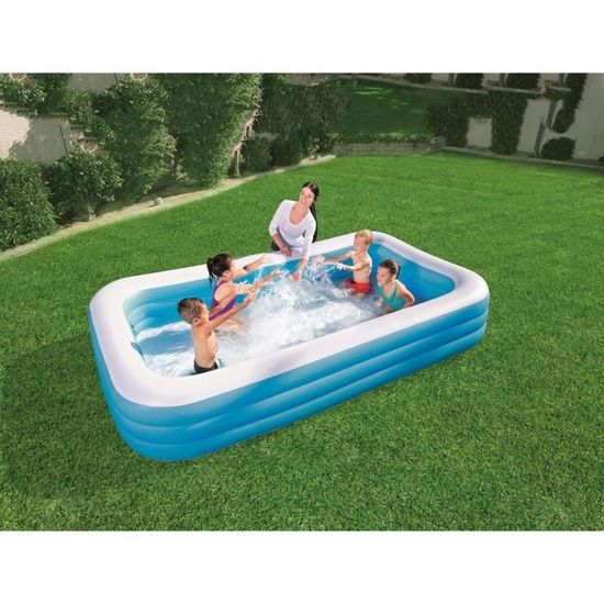 Rectangulaire pour Enfants Facile À Assemble Bestway Bestway Famille Piscine de Luxe 