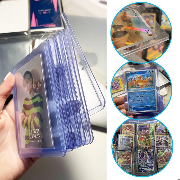 HLIWS 44 Pochettes De Protection Cartes Rigides – 76x102mm Transparentes – Pour Jeux De Société Et Cartes à Collectionner – Protection UV Et Imperméable