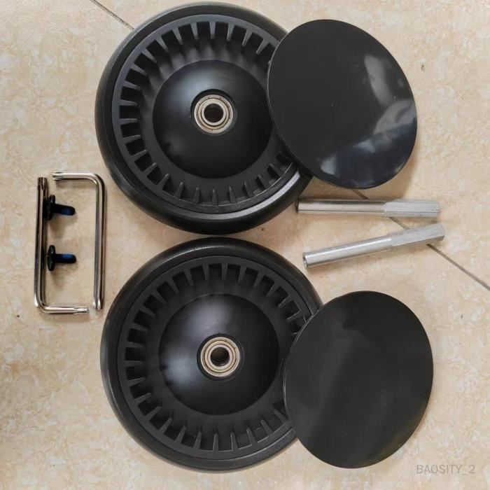 Roues De Rechange Pour Poussette - Paire Avant/arrière Caoutchouc - Compatible Yoya, Kiddopotamus