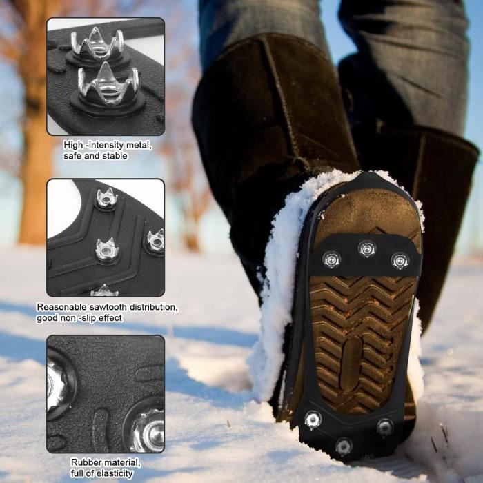 Crampons à Neige,Glace Traction Antidérapant sur Chaussures,