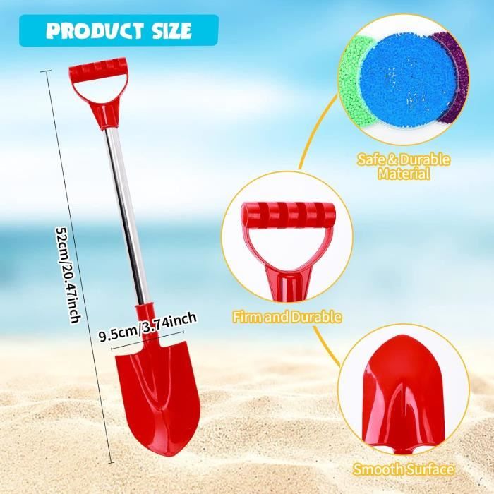 Pelle à Neige Et Sable Pour Enfants - Pelle De Plage Ergonomique Avec Poignée Confortable, Idéale Pour Petites Et Grandes Quantités De Neige Ou Sable