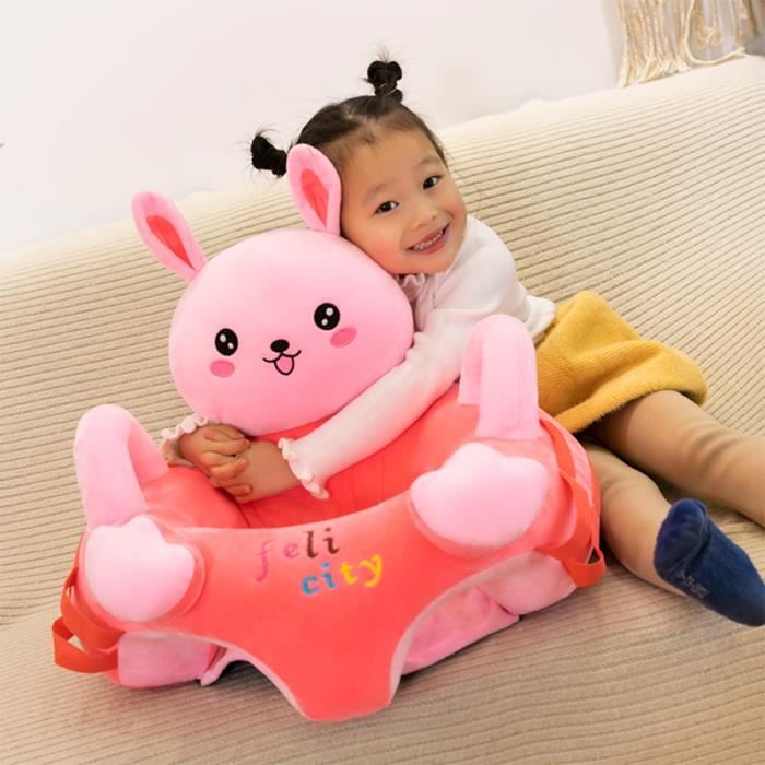 Sièges pour bébé pour nourrissons pour s'asseoir, dessin animé pour bébé en forme de chaise assis, chaises de canapé en peluche pour le soutien la tête arrière assis