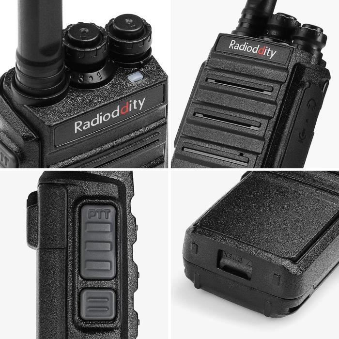 Talkie-walkie Radioddity GA-5E 5W UHF/VHF - Portée 8km - USB Type-C - Écran Sync - Pour Randonnée Et Camping