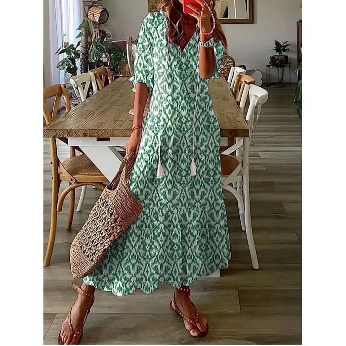 Robe longue été femme pas cher clearance