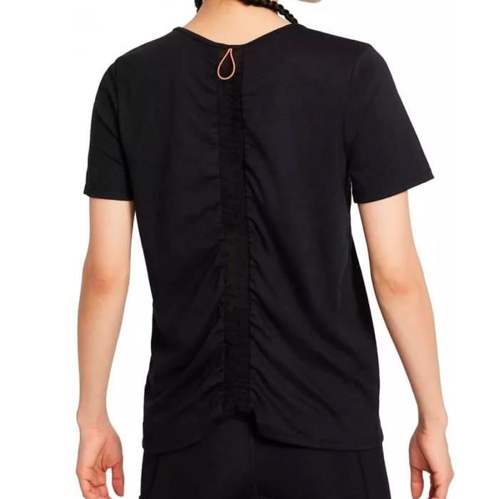 T shirt de sport Femme Nike Run Division Noir Technologie Dri