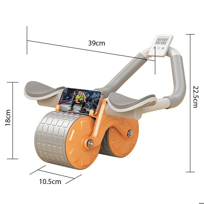 Roller Abdominal Pliable à Quatre Roues - Entraîneur Abdominal