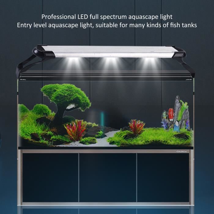 Qiilu lumière LED pour aquarium Lampe d'agrafe de réservoir de poissons  planté de LED de spectre complet réglable de lumière - Cdiscount