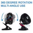 Mini Ventilateur Usb Portable Rechargeable 3 modes Rotation de 720° Pour Bébe-Enfant en été Chaude pour Maison Bureau Voiture @fml-2