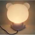 CITTATREND Veilleuse Lampe de Nuit Chevet Table Lumière Douce Blanc Chaud Déco Cadeau Style Ours pour Chambre Enfant Bébé-2