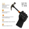 12 paires de gants de travail de sécurité enduits de PU noir, légers pour le jardinage, les constructeurs, le[S25]-2