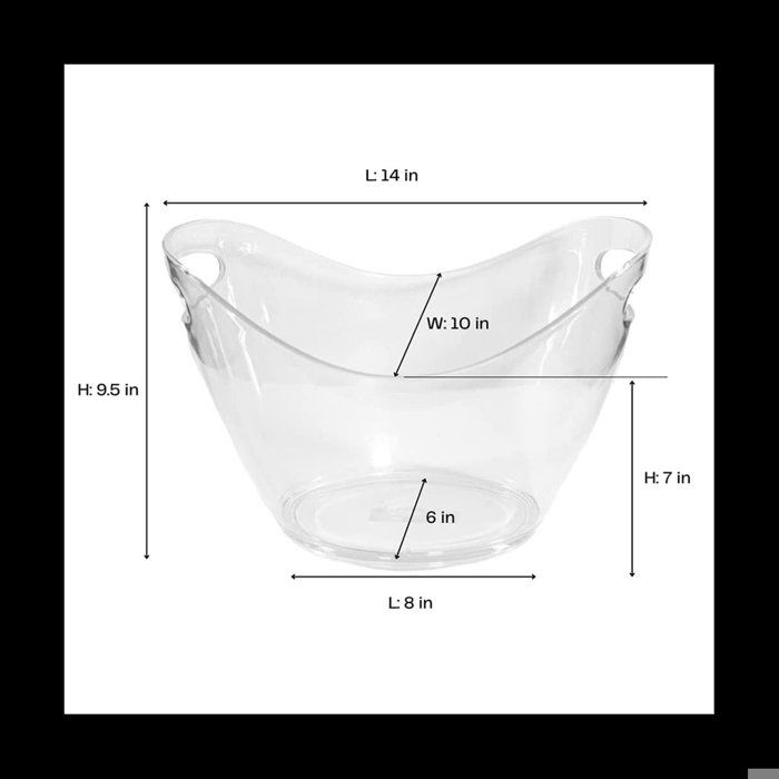Seau à Glace Transparent Sweetness - Grand Récipient Pour Champagne, Bière Et Cocktails - Parfait Pour Les Fêtes