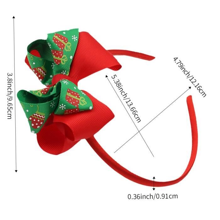 Épingles à cheveux de noël avec nœud en velours pour enfants filles