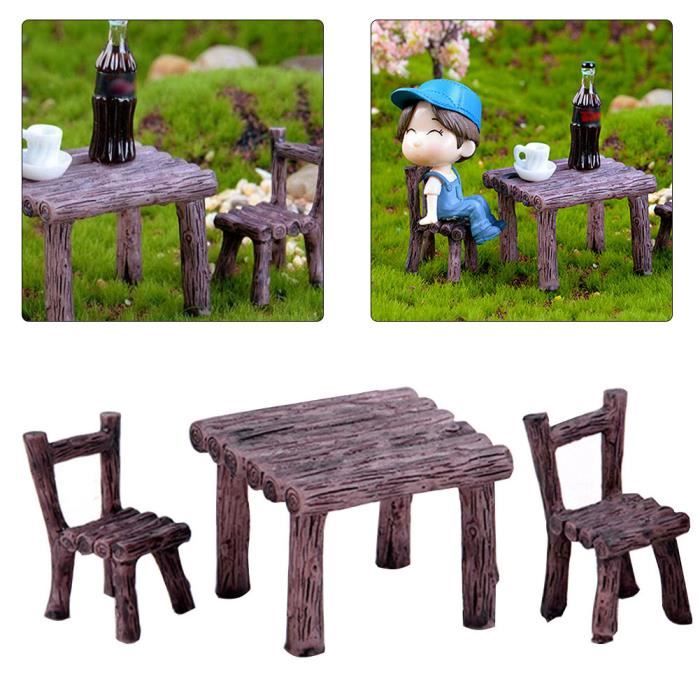 Lot De 3 Mini Bancs De Parc – Plastique – 3x2,5x4,25 Cm – Modèle Miniature – Déco Maison De Poupée Paysage Miniature