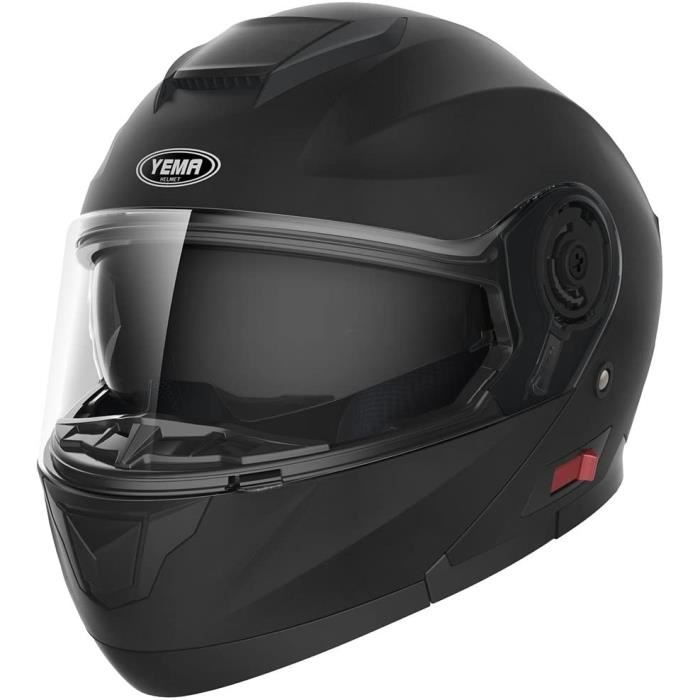 Casque De Moto Modulable Bluetooth Intégré, ECE Homologué Casque Moto Homme Et Femme Adultes, Casques Modulables Avec Double Visière Anti-Buée Et Microphone Casque Moto Integral F,L