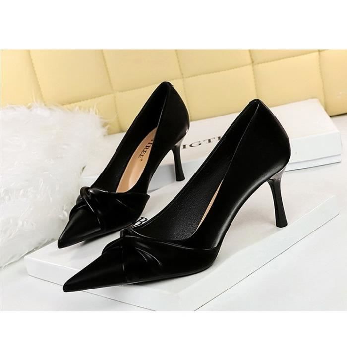 Escarpin Femme Fashion Sexy Talon Haut 7cm Bout Pointu Vert