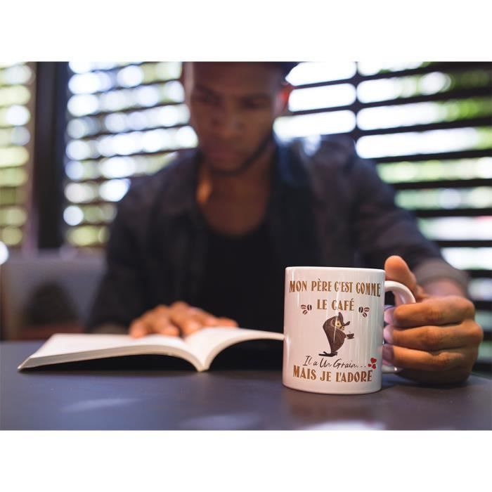 Mug Cadeau Frère – Mon Frère C’est Comme Le Café, Il A Un Grain Mais Je L’Adore – Idée Anniversaire Humoristique