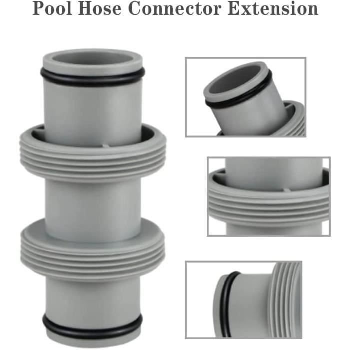 Raccord Tuyau Piscine 38mm – Adaptateur Pompe, Connexion étanche, Idéal Piscines Intex