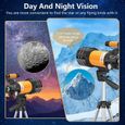 Télescope pour Enfants 70mm 150X-15X pour Enfants-débutants Kit de télescope Voyage télescope Militaire Professionnel pour Les  A82-3