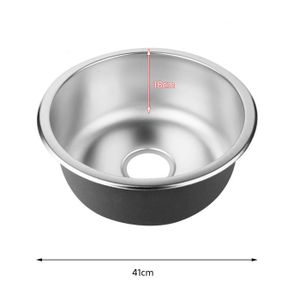 Évier de cuisine monocuve avec égouttoir Mikro Len 5745 + siphon – ANW HOME