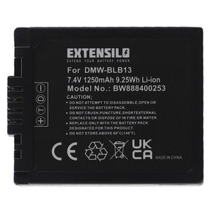 Qualità Batteria – Batteria per Panasonic Lumix DMC-FZ18 Serie – 710 mAh – 7 ,2 V – Li-Ion