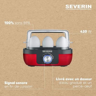 Cuiseur à Œufs Électrique 7 Œufs - Pour Œufs Durs, Pochés, Brouillés - Prise UE, Compact - Avec Accessoires - 2