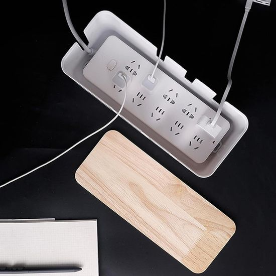 Boîte De Rangement Câbles Avec Couvercle - Grande Capacité 2L - Organiseur Multiprises - Plastique PP