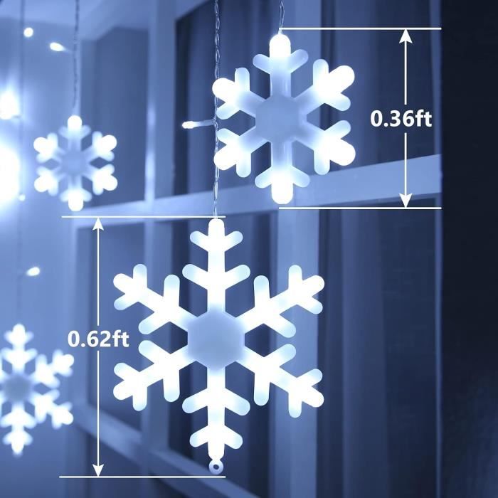 Guirlande électrique extérieur Rideau lumineux 840 LED Effet Tombée de  neige sur 3 Mètres - Guirlandes lumineuses pour extérieur