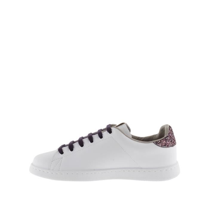 Basket Victoria Deportivo Blanc - VICTORIA - Femme - Lacets - Cuir - Plat  Blanc - Cdiscount Chaussures