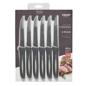 LOT 9 Couteaux à Steak IWA ROSTFREI - Inox Allemagne 1990 - Très Bon état