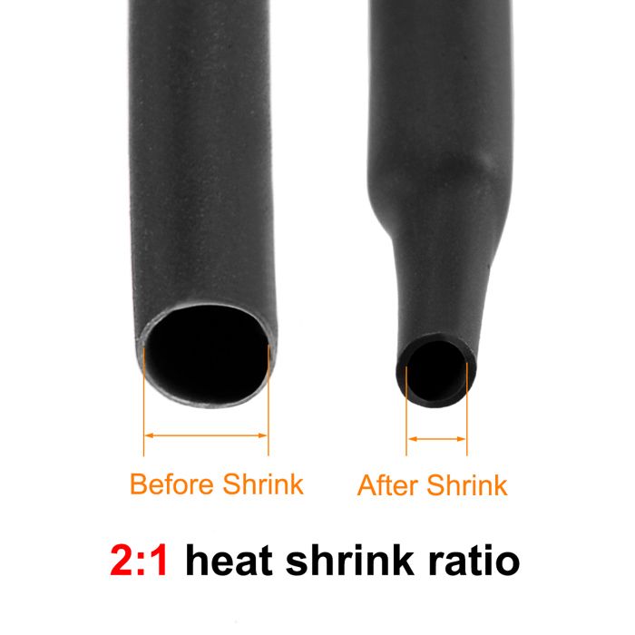 Romon 400 Pièces Gaine Thermorétractable Noir Etanche, Gaine