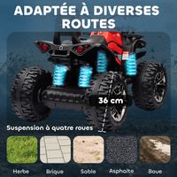 Voiture 4x4 quad buggy électrique enfant 12 V 5 Km/h max. effets lumineux sonores selle avec dossier porte-bagage avant métal PP jaune noir Voiture 4x4 quad buggy électrique enfant 12 V 5 Km/h max. effets lumineux sonores selle avec dossier porte-bagage avant métal PP jaune noir