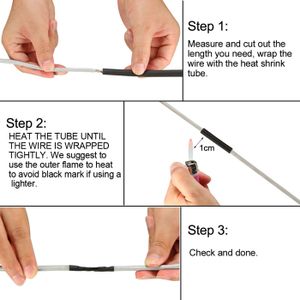 Gaine Thermorétractable Noire Pour Poignées - Diamètre 50 Mm, Longueur 99,1 Cm, Pour Canne à Pêche, Selfie, Etc. - 4