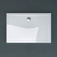 Receveur de douche bac à douche Sogood Lucia04AR acrylique anti-glisse blanc plat rectangulaire 70x100x4cm pour la salle de bain-0