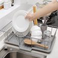 48 cm x 30 cm x 11 cm IN SHOP® égouttoir vaisselle  – étendoir pour vaisselle avec bac d’égouttement-0