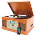 Lauson XVI11 Tourne-disque Vinyle vintage | Lecteur vinyle avec CD et Cassette | Radio FM | Connexion Bluetooth | USB |  3 vitesses-0