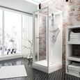 Cabine de douche intégrale, 80 x 80 x 190 cm , verre de sécurité 5 mm, cabine de douche complète, blanc alpin, Juist, Schulte-0
