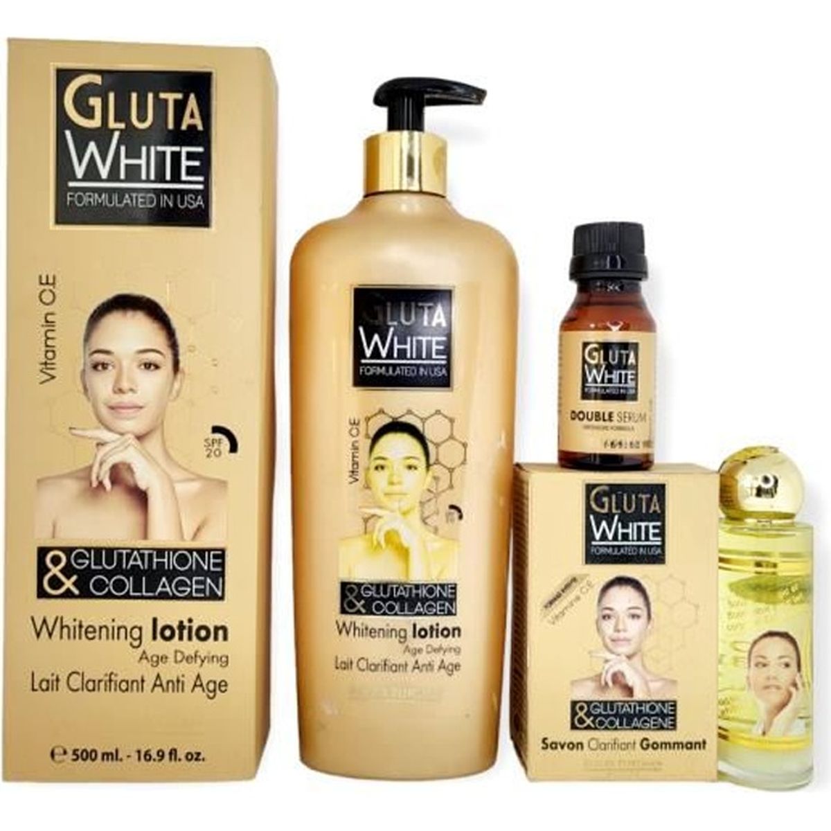Crème éclaircissante Et Hydratante Gluta White Par Carmel Beauty Care - 500 Ml - Aux Ingrédients Naturels