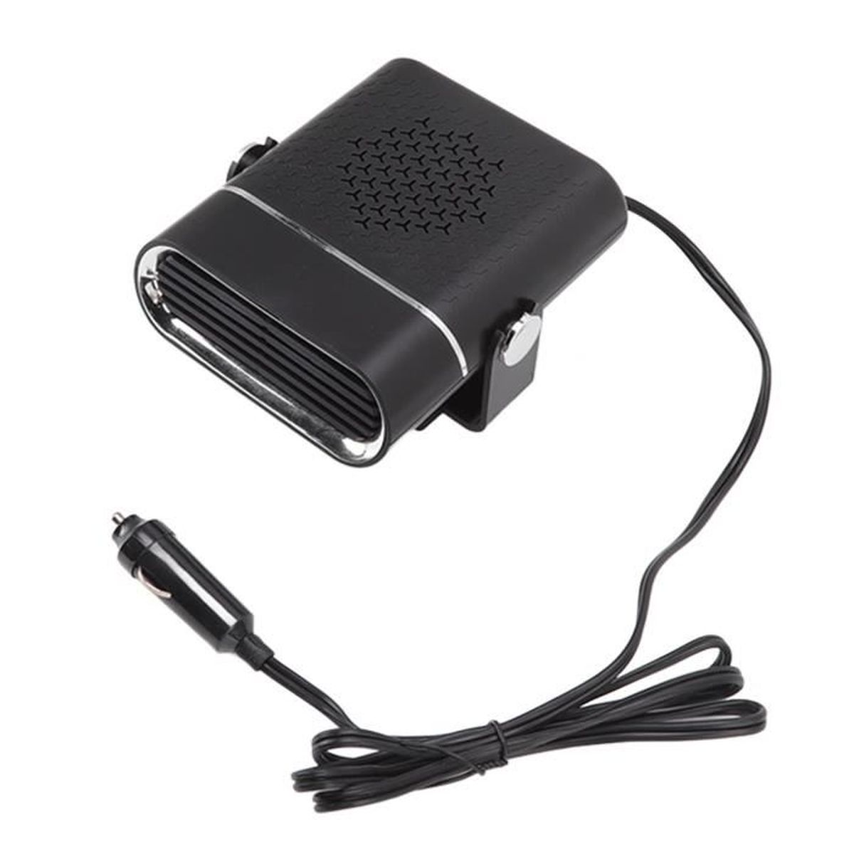 Chauffage De Voiture Portable Sur Batterie 18V – Rotation 360°, 2 Ports USB – Pour Pare-brise (dégivrage) Ou Extérieur