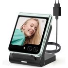 GEYO Chargeur Induction 15W Rapide Sans Fil pour Samsung Galaxy Z Flip 6/5/4/3 (Non Pliable) avec Adaptateur