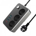 ADTOBAST Multiprise Parasurtenseur USB ,Multiprise 3 prises outlet + 3 ports USB ,cordon 1.5 mètres bloc multiprise multiprise