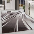 Homebyhome Tapis moderne à poils ras, tendance Marron Tapis 160x230 cm conception de vagues abstraites, tapis moelleux
