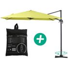 HABITAT ET JARDIN Parasol jardin déporté Alu Sun 3 - Carré - 3 x 3 m - Vert