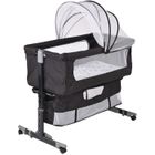 KEDIA. Berceau Cododo avec Matelas et Moustiquaire 2 en 1 Lit Bébé Cododo Berceau bébé Mobile BERCEAU CODODO noir, 92*58*70-90cm