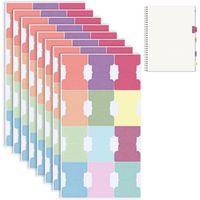 Lot de 96 onglets adhésifs pour notes autocollantes Pastel Intercalaires mensuels Autocollants Index colorés Marqueurs adhésifs