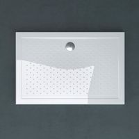 Receveur de douche bac à douche Sogood Lucia04AR acrylique anti-glisse blanc plat rectangulaire 70x100x4cm pour la salle de bain